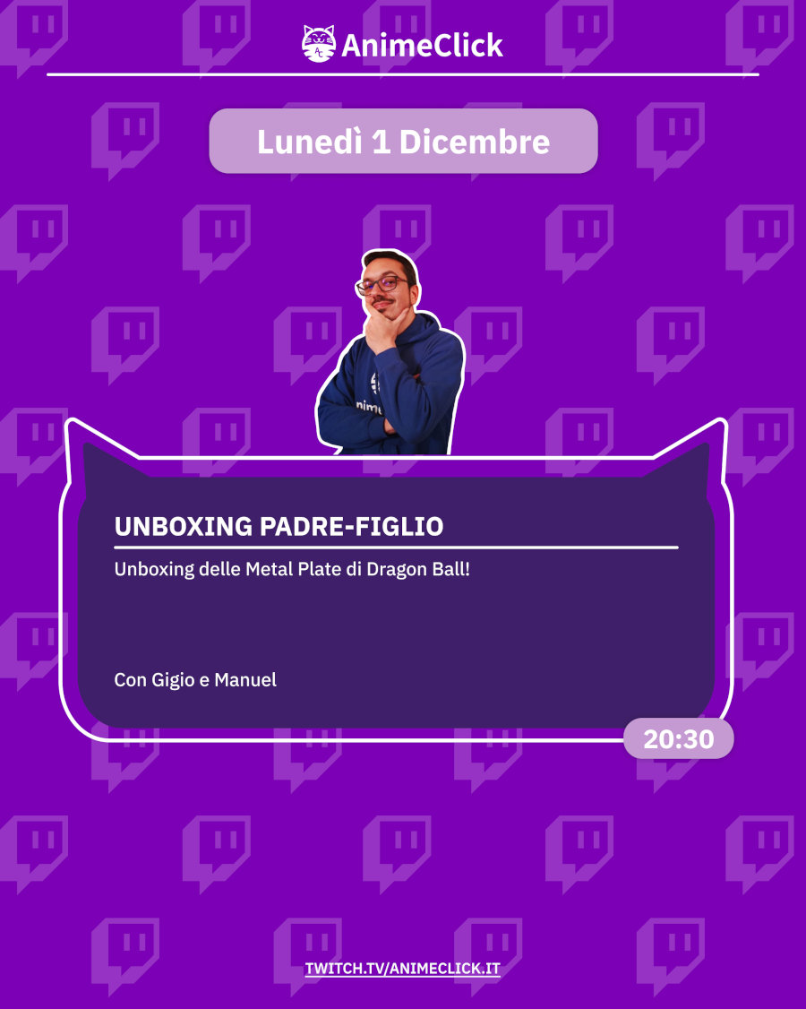 AnimeClick su Twitch: programma dall'1 al 7 dicembre
